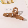 Simple Frosted Shark Hair Claws Candy Color No Slip Large Square Cross Shaped Jaw Clip For Women Girls Thin Thick Long Hair-belleandkai.com