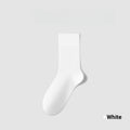 1/5 Pairs Cotton Socks Women Seamless Soft Crew Socks Medium Tube Long Loose Casual Solid Color Anti-Pilling Breathable-belleandkai.com