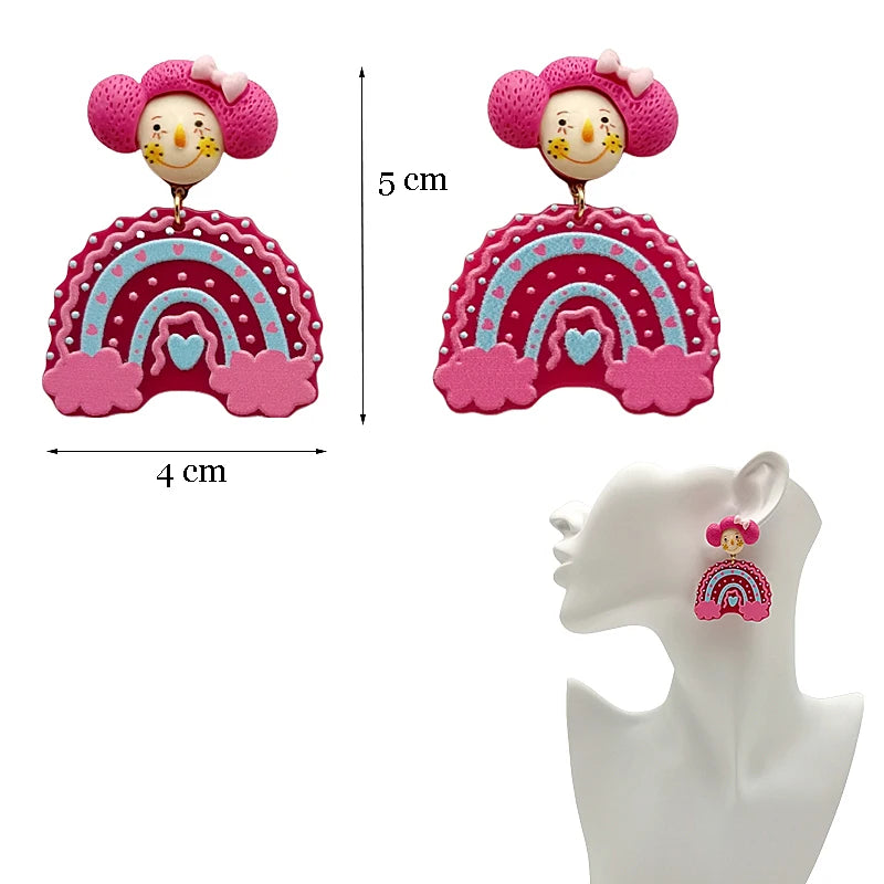 Top Sale Fashion Colourful Dangle Earrings for Women Accessories Stud Earring Y2K Pendientes New In Resin Earings-belleandkai.com