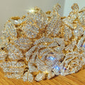 Alizekerr Rose Crystal Evening Clutch Bags Women New Luxury Boutique Sparkling Diamond Flower Purses And Handbags Wedding Party-belleandkai.com