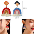 Top Sale Fashion Colourful Dangle Earrings for Women Accessories Stud Earring Y2K Pendientes New In Resin Earings-belleandkai.com