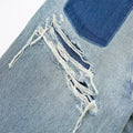 Women's Fashion Jeans Solid Colour Loose Trousers Gradient Colour Casual Streetwear Pant Broken Holes Decorated Jeans-belleandkai.com