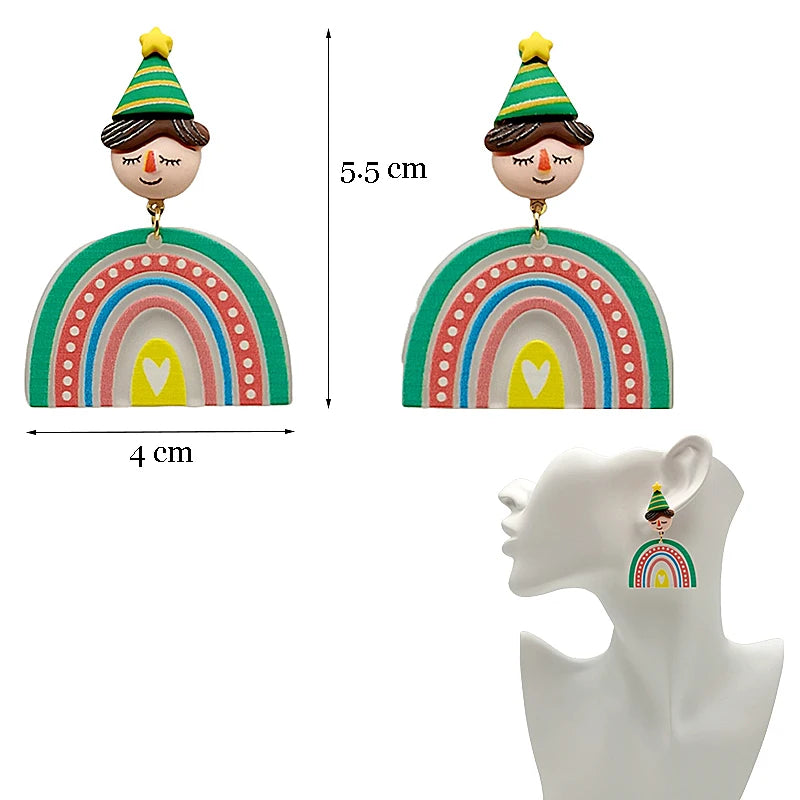 Top Sale Fashion Colourful Dangle Earrings for Women Accessories Stud Earring Y2K Pendientes New In Resin Earings-belleandkai.com
