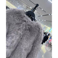 Spring Women's Cardigan Jacket Round Neck Pocket Fur Coat Solid Loose Suede Jacket Streetwear Vintag Outerwear-belleandkai.com