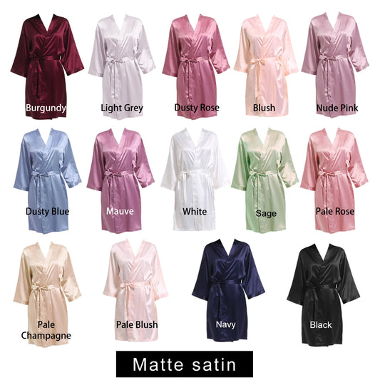 Women Matte Satin Plain colors thick satin Seepwear A9000D-belleandkai.com