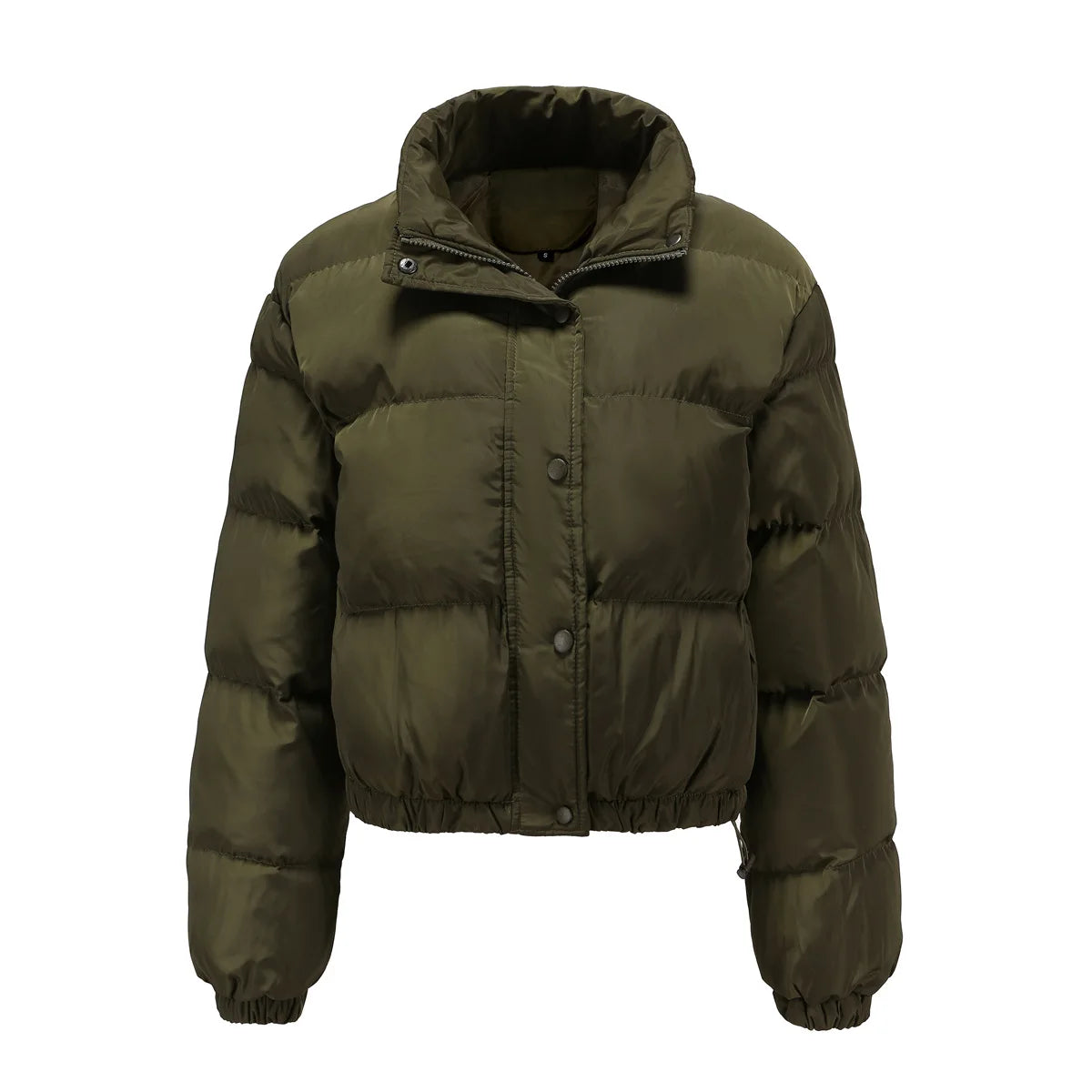 Autumn and winter Women's Clothing short-style Quilted Coats long-sleeved high-necked warm coat loose casual cotton coat Jackets-belleandkai.com