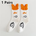 10 Pairs Cartoon Women Socks Fashionable And Versatile Cute Design Funny Goose Breathable Soft Comfortable Women Casual Socks-belleandkai.com