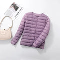 2023 New Arrivals Autumn Winter Warm Women White Duck Down Slim Jackets Female Fashion Ultra Lightweight Packable Puffer Coats-belleandkai.com