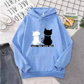 Women's Fleece Lined Hoodie Casual Cartoon Cat Print Oversize Loose Fit Autumn Winter Top Fashion Comfortable Streetwear-belleandkai.com