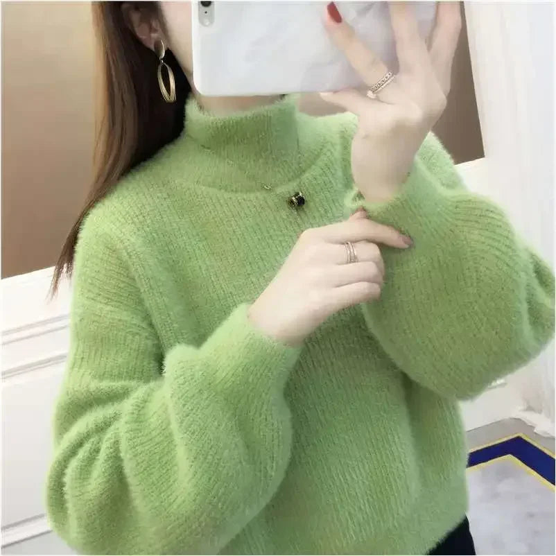 Trend Long Sleeve Korean Style Ladies Pullovers Cheap Top Fall Fashion 2024 Sale All Offers Autumn Elegant Women's Knit Sweater-belleandkai.com