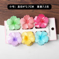 6Pcs Fashion Colorful Transparent Flower Small Hair Claw Clips clamp Hairpin Barrette for Thick Thin Hair Accessories for Women-belleandkai.com