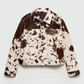 Chic Print Women Jacket Single Breasted Niche Design Jacket Fashion Turn-down Collar  2024 Autumn Winter Casual Lady Outerwear-belleandkai.com