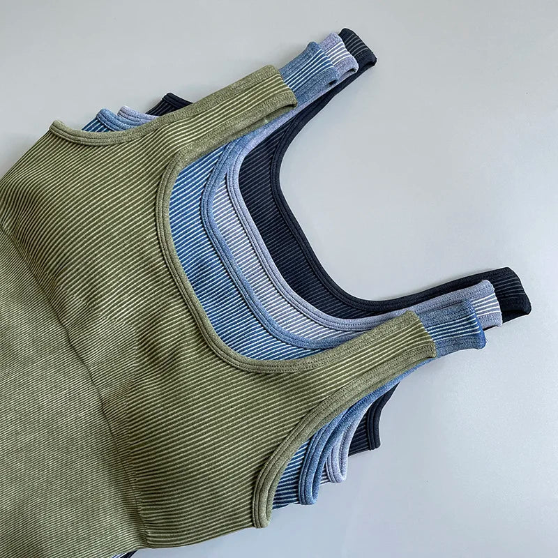 Women's Yoga Jumpsuits Ribbed One Piece Padded Tank Tops Rompers Sleeveless Acid Wash Activewear Unitard Sexy Bodycon-belleandkai.com