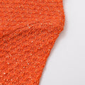 TRAFSHE Women's Fashion Summer Orange Knitwear Short Sleeve O-Neck One Button Sweater Top Knit Sequins Cardigan Women 9598092-belleandkai.com