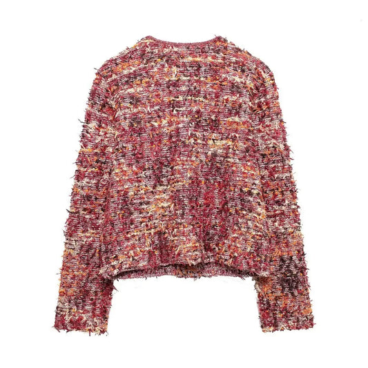 Autumn And Winter New Small Fragrant Style Sweet Loose Texture Single breasted Multi color Knitted Cardigan Women's Coat-belleandkai.com