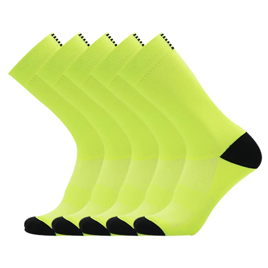 1/5/10/20pair Mid-Calf Athletic Socks For Cycling Running, Sweat-absorbing Breathable Sports Socks For Men Women-belleandkai.com