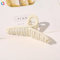 Simple Frosted Shark Hair Claws Candy Color No Slip Large Square Cross Shaped Jaw Clip For Women Girls Thin Thick Long Hair-belleandkai.com