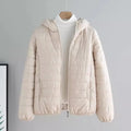 2024 New Winter Women Candy Color Down Cotton Jackets Light Weight Windproof Hooded Warm Outwear Coat Puffer Quilted Parkas-belleandkai.com