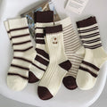 5 Pairs/Lot Socks Women's Cotton Print Short Ankle Set White Sports Cycling Running Compression Summer Breathable-belleandkai.com