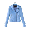 Fashionable Women's Leather Jacket Motorcycle Style Slim Fit Autumn Winter New Arrival Korean Version Polyester Fiber Coat-belleandkai.com