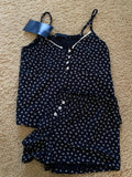 Strawberry Vest Shorts 2 Pieces Set Woman Eyelet Bow Slim Tank Top with Elastic Waist Patchwork Straight Short Pant Sweet Sets-belleandkai.com