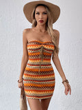 New Women's Dresses Multicolor Summer Fashion Lace-up Casual Slim Dress Sexy Off Shoulder Backless Casual Slim Elegant Dresses-belleandkai.com