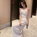 Wide Leg Pant Sets for Women 2 Pieces Aesthetic Korean Style Clothing Trend 2025 Cheap Classy Sales  Slings and Trousers Woman-belleandkai.com