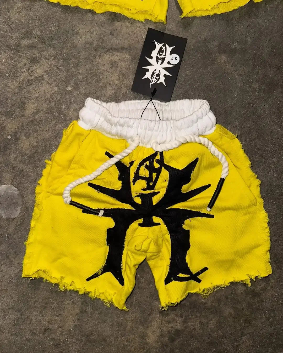 Y2K Double Waist Shorts Popular Trendy Brand New Embroidery Pattern Casual Shorts Women Harajuku Hip Hop Oversize Sports Shorts-belleandkai.com