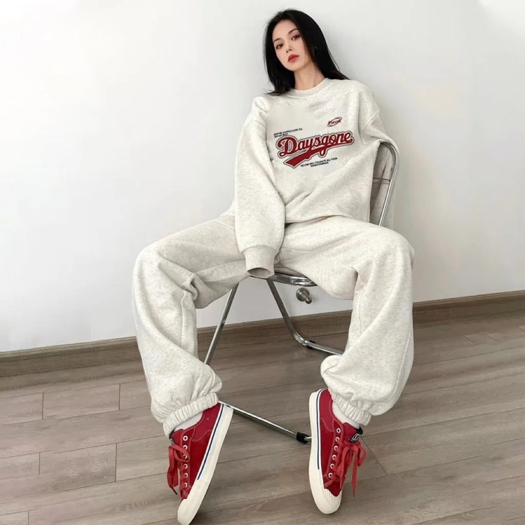 COUTUDI Women Hooded Set 2 Pieces Winter Fashion Tracksuit Suit Oversized Casual Hoody Pullovers Long Pant Sets Women Sportwears-belleandkai.com