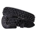 Studded Rhinestone Belts Women Fashion Belt Shiny Pu Leather Belt, Wedding Party Belt Couple Valentines Gifts For Girlfriends-belleandkai.com