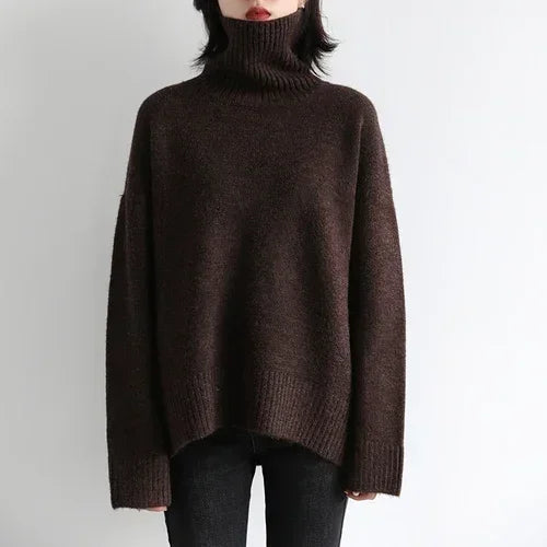 Women's Sweater Autumn Winter New  Clothes for Women Warm Solid-belleandkai.com