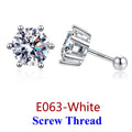 DJMAX 0.5-2ct Moissanite Diamond Stud Earrings for Women Original 925 Sterling Silver Lady's Moissanite Earring New 2025-belleandkai.com