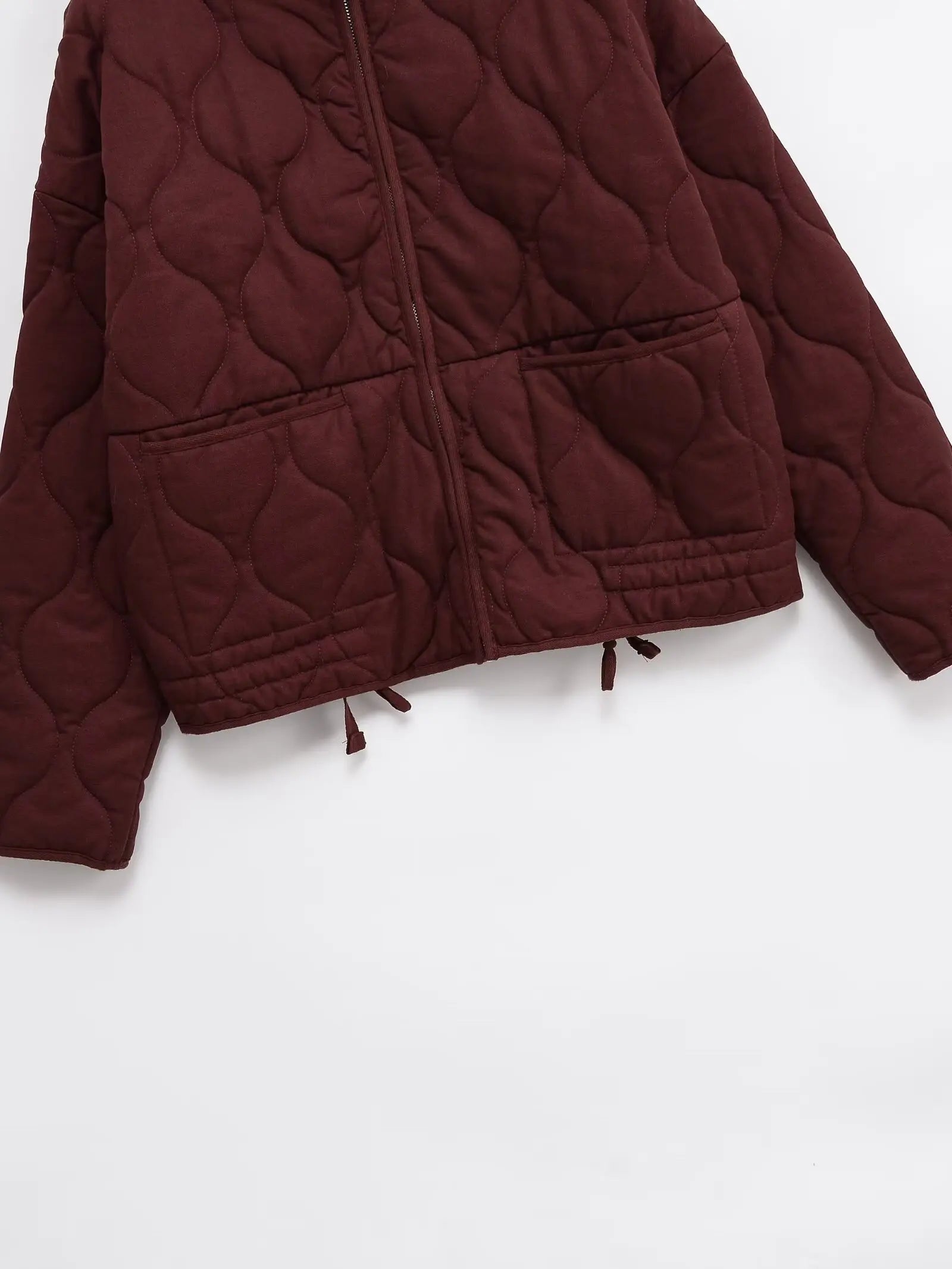 BSK&TRAF2025 Autumn New Collection Women's Simple Series Multi color Selection Stand up Collar Quilted Warm Cotton Jacket Coat-belleandkai.com