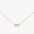 925 sterling silver classic fashionable mobile three diamond women's necklace. Holiday gifts-belleandkai.com