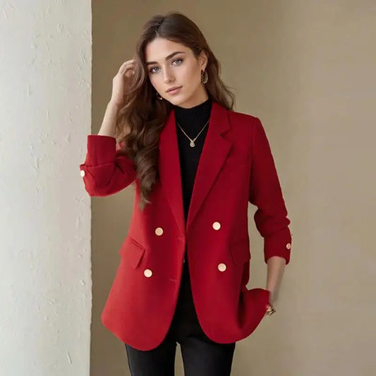 Luxury Brand Blazers Women Clothing Autumn Winter Jacket Button Office Ladies Coat Design Jacket Long Sleeve Outerwear Suits New-belleandkai.com