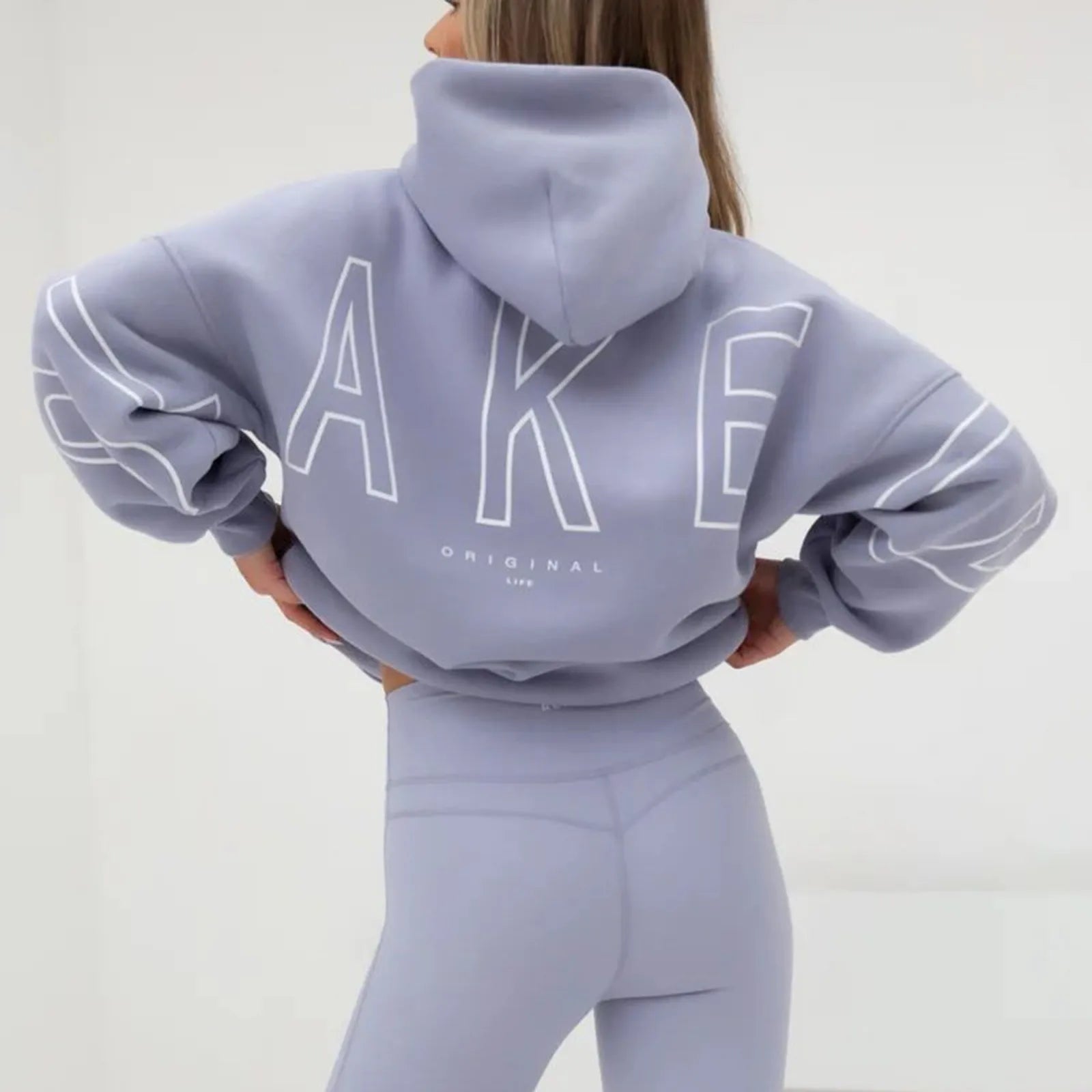 Classic Solid Color Simple Lazy Style Basic Hoodies For Men And Women Letter Printed Soft Sports Pullover Sweatshirt-belleandkai.com