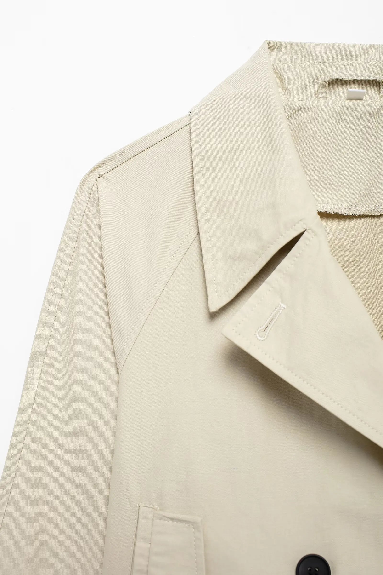 TRAF Women Autumn 2024 New Fashion Short Jacket Coat Chic Lapel Casual Double-breasted All-match Thin Coat Outerwear Mujer-belleandkai.com
