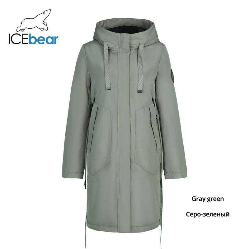 ICEbear 2023 new fall women's coat with a hood casual wear quality fashion autumn parka  brand clothing GWC20035D-belleandkai.com