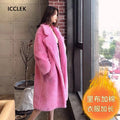Casual Loose Autumn Women Jacket Winter Teddy Coat Woman Faux Fur Coat Female Plush Thick Warm Fleece Long Jacket Oversized-belleandkai.com