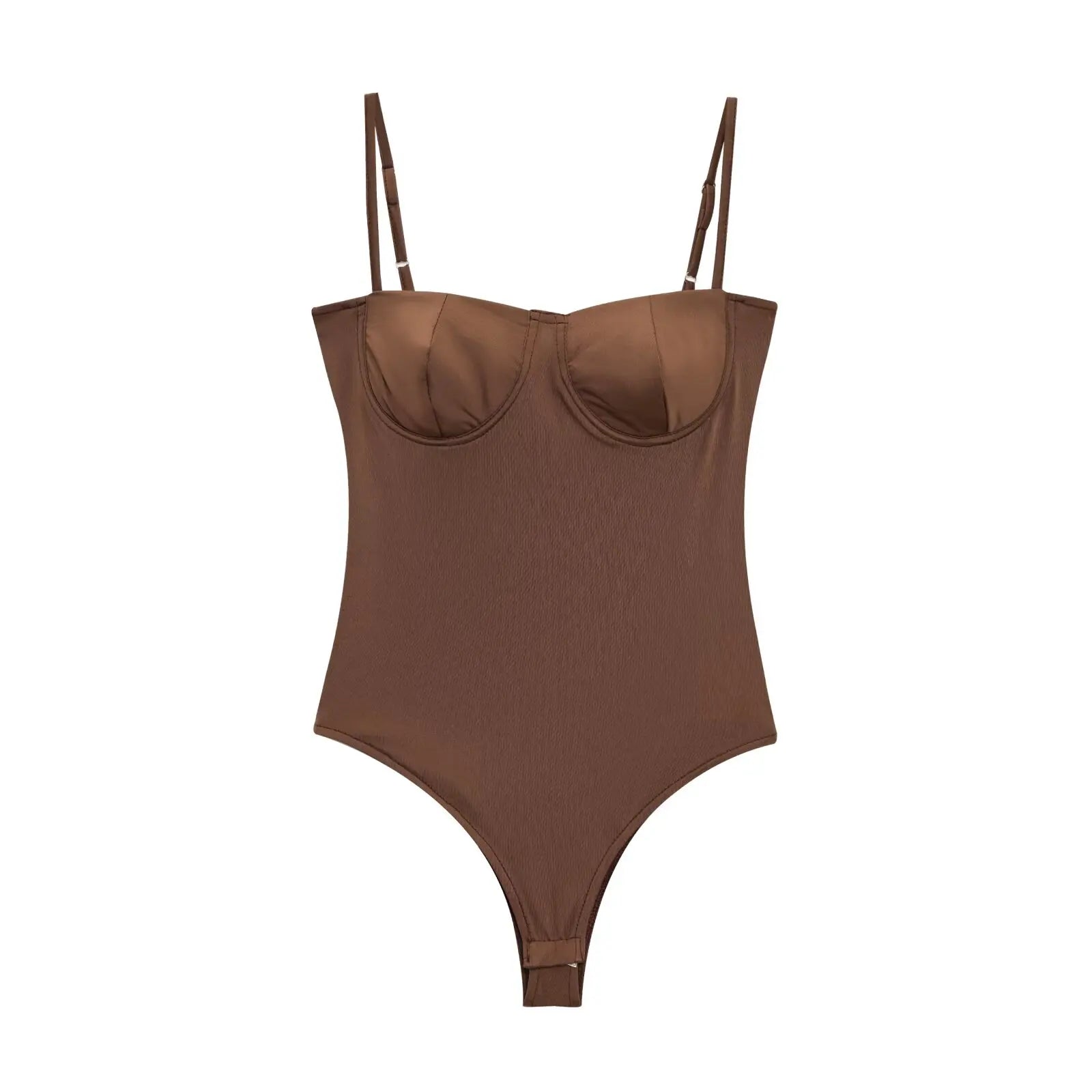 Zevity 2025 Women Sexy Spaghetti Strap Inner Style Beach Wear Bodysuits Ladies Soft Slim Swimsuit Playsuits Mujer Rompers LS9043-belleandkai.com