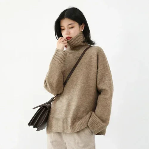 Women's Sweater Autumn Winter New  Clothes for Women Warm Solid-belleandkai.com