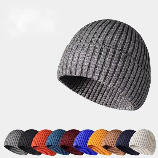 Winter Yarn Knitted Fabric Keep Warm Think Hat For Adult Unisex Skullies & Beanies-belleandkai.com