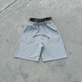 Y2K Double Waist Shorts Popular Trendy Brand New Embroidery Pattern Casual Shorts Women Harajuku Hip Hop Oversize Sports Shorts-belleandkai.com