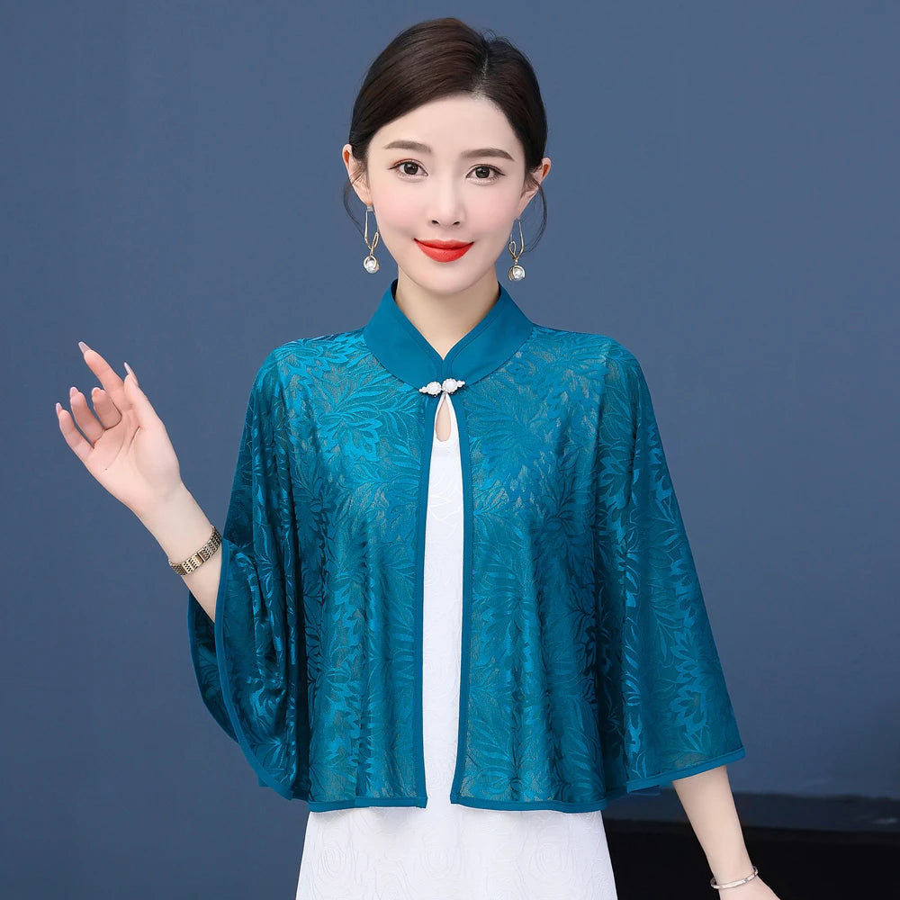 Cloak Summer Capes Ponchos Coats Fashion Clothes Women Clothing Tops Streetwear Party Vintage Casual Elegant Outerwear-belleandkai.com