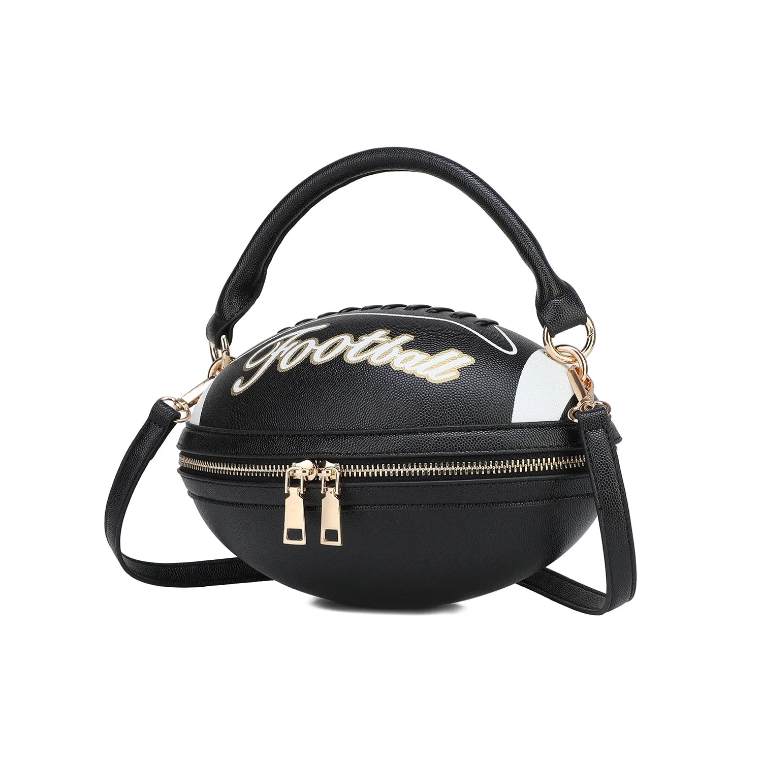 Fashion American Football Style Crossbody Bag for Women Girl’s Shoulder Bags Rugby Style Purses Designer Ball Novelty Handbags-belleandkai.com