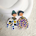 Top Sale Fashion Colourful Dangle Earrings for Women Accessories Stud Earring Y2K Pendientes New In Resin Earings-belleandkai.com