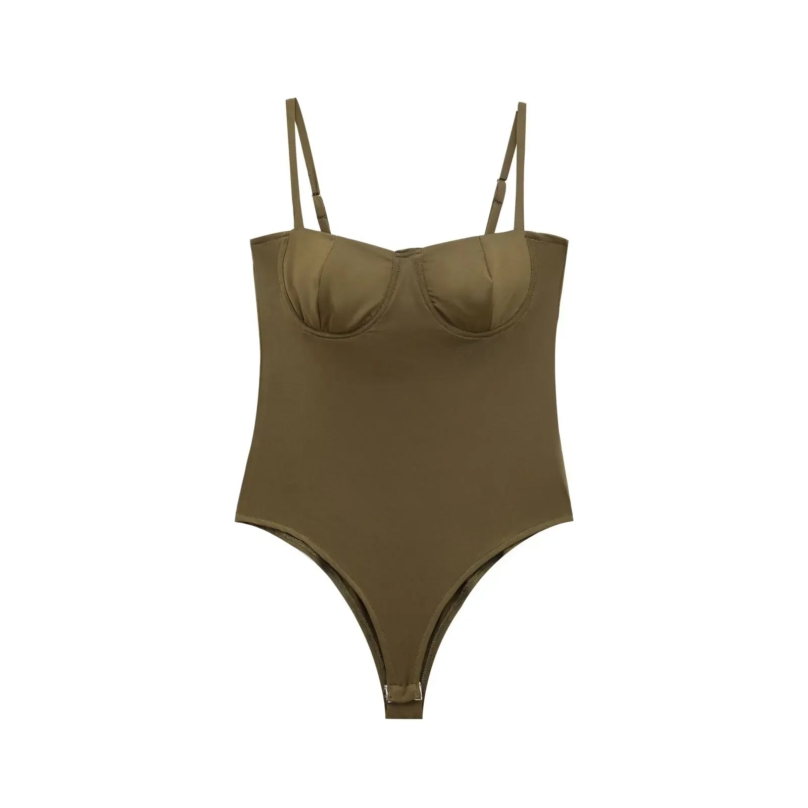 Zevity 2025 Women Sexy Spaghetti Strap Inner Style Beach Wear Bodysuits Ladies Soft Slim Swimsuit Playsuits Mujer Rompers LS9043-belleandkai.com