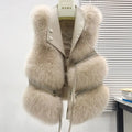 Fur Coat Women's Vest Short Clothing Autumn Winter Patchwork Slim Fashion Versatile-belleandkai.com