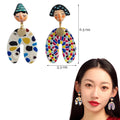Top Sale Fashion Colourful Dangle Earrings for Women Accessories Stud Earring Y2K Pendientes New In Resin Earings-belleandkai.com