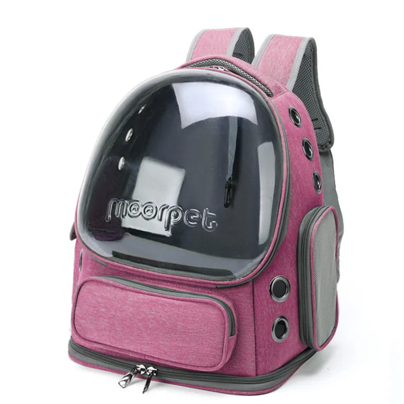 Transparent Pet Cat Carrier Bag Outdoor Travel Backpack for Cats Small Dogs Breathable Cat Carrying Bag Pet Supplies-belleandkai.com